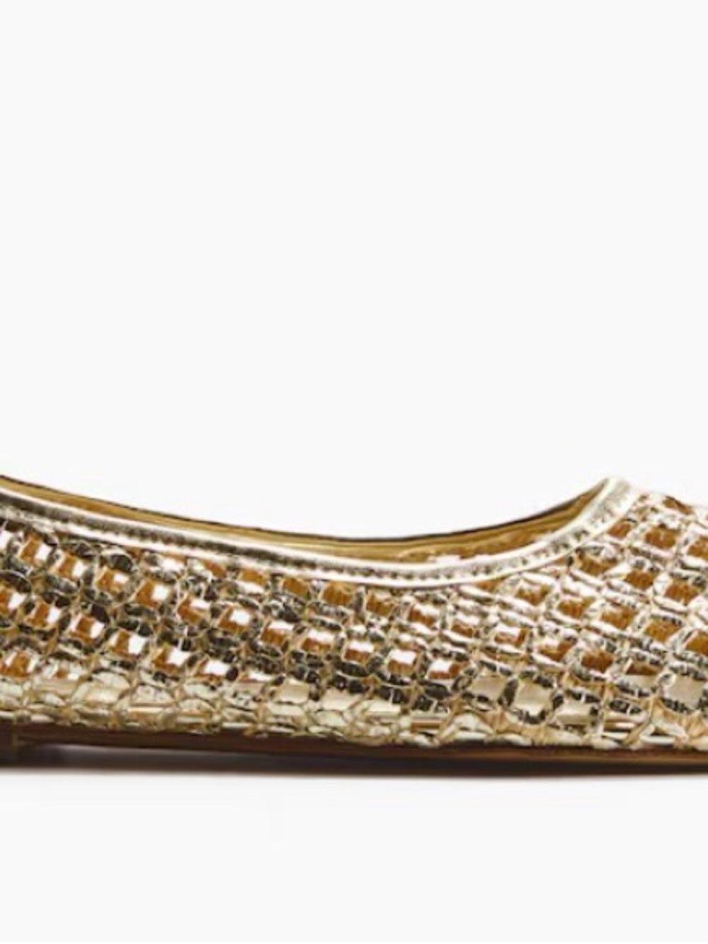 H&M Gold Woven Ballet Flats - Picture 2 of 3